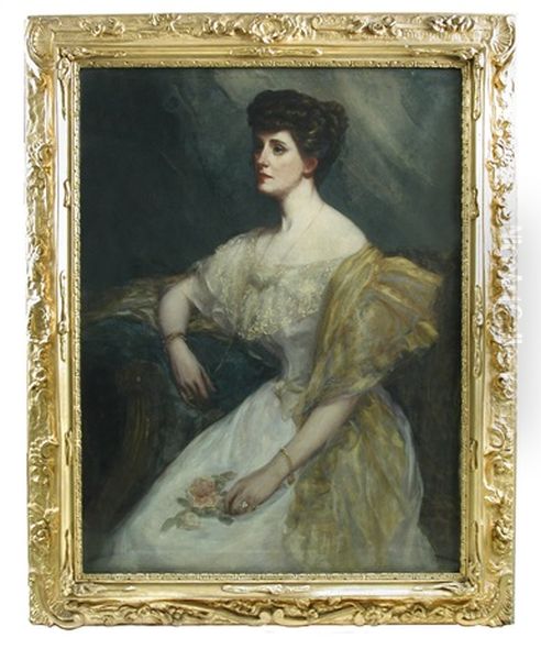 Portrait Of Winifred Pember, Of 8 Bryanston Square Oil Painting by Florence K. Upton