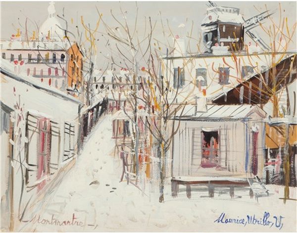 Dia De Lluvia En Las Ramblas Oil Painting by Maurice Utrillo