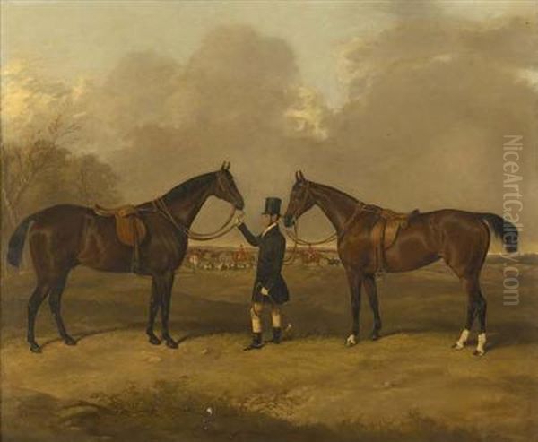 Before The Hunt Oil Painting by Thomas W. Bretland