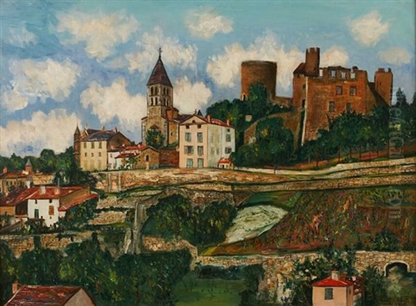 Dia De Lluvia En Las Ramblas Oil Painting by Maurice Utrillo