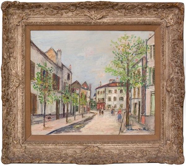 Dia De Lluvia En Las Ramblas Oil Painting by Maurice Utrillo