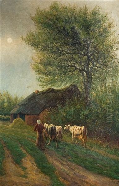 Avant La Pluie Oil Painting by Franz De Vadder