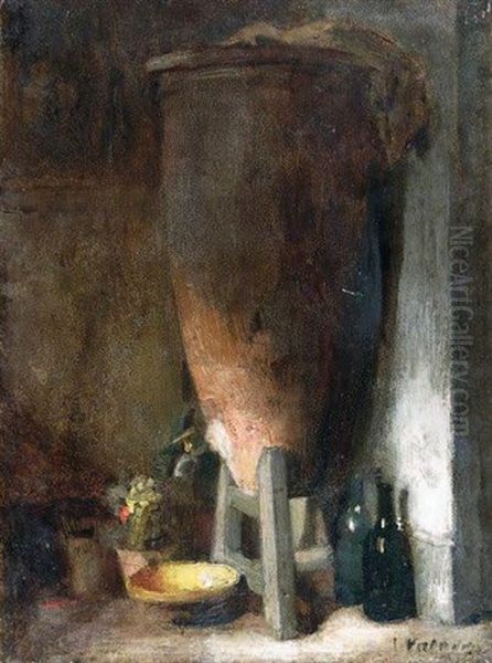 Le Vinaigrier Oil Painting by Jules Emmanuel Valadon