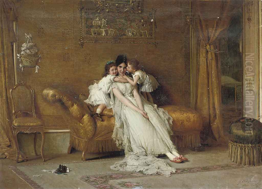 Who Loves Me Most? Oil Painting by Francesco Valaperta