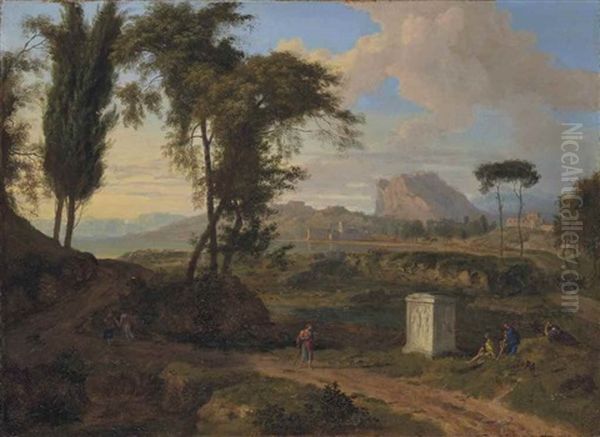 Paysage Antique Avec Un Tombeau Oil Painting by Pierre-Henri de Valenciennes