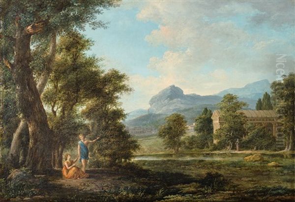 Paysage Classique Avec Le Temple De Neptune Oil Painting by Pierre-Henri de Valenciennes