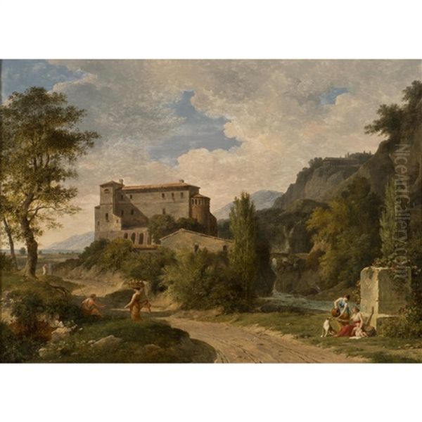 Paysage Arcadien Oil Painting by Pierre-Henri de Valenciennes