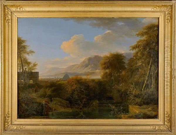 Paysage Classique Anime Oil Painting by Pierre-Henri de Valenciennes
