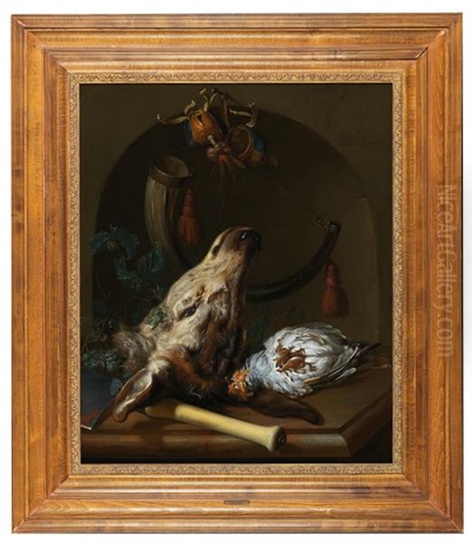 A Pair Of Still Lifes With Game Oil Painting by Dirk Valkenburg