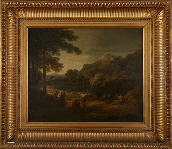 Le Bapteme Du Christ Oil Painting by Jacques Antoine Vallin