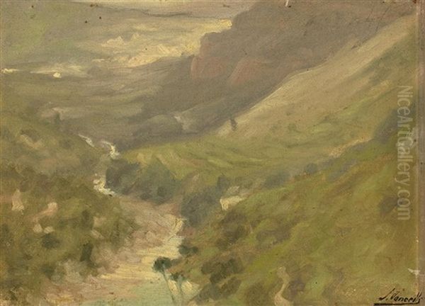 Paisaje Oil Painting by Joaquim Vancells y Vieta