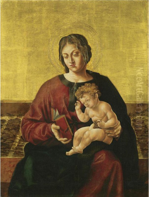 The Virgin And Child Seated In A Garden Oil Painting by Jorg the Elder Breu