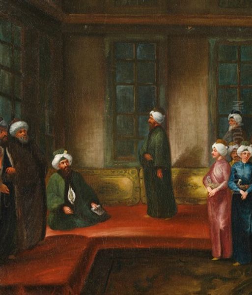 Audienz Beim Sultan Oil Painting by Jean Baptiste Vanmour