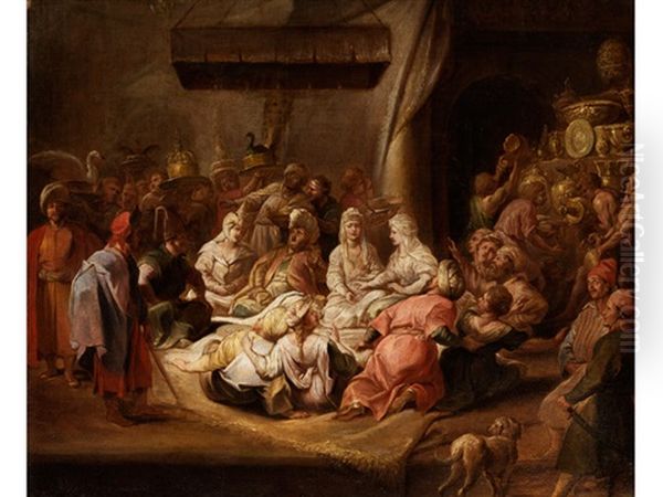 Audienz Am Hofe Des Sultans Oil Painting by Jean Baptiste Vanmour