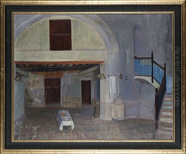 Patio De Casa Alicantina Oil Painting by Emilio Varela
