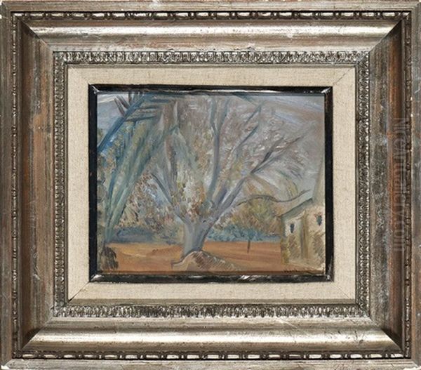 Arbol, Palmera Y Casa Oil Painting by Emilio Varela