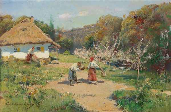 A Day In May Oil Painting by Sergei Ivanovich Vasil'kovsky