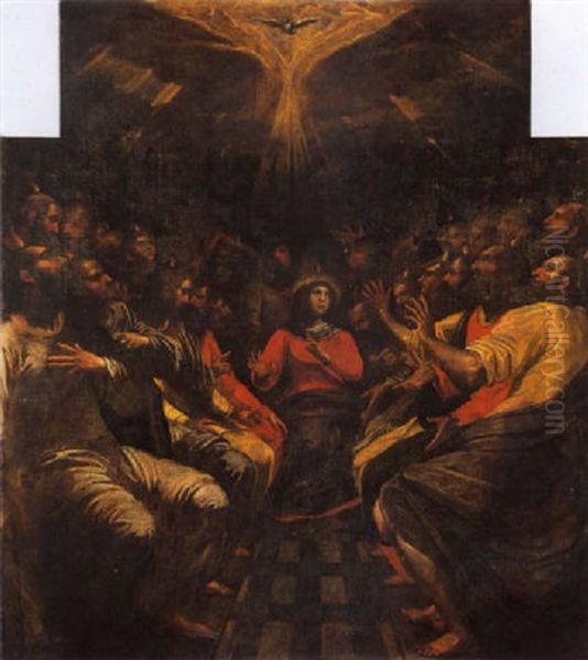 Pentecoste Oil Painting by Antonio da Vassilacchi