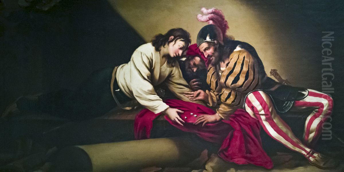 Soldiers Playing Dice Oil Painting by Pietro della Vecchia