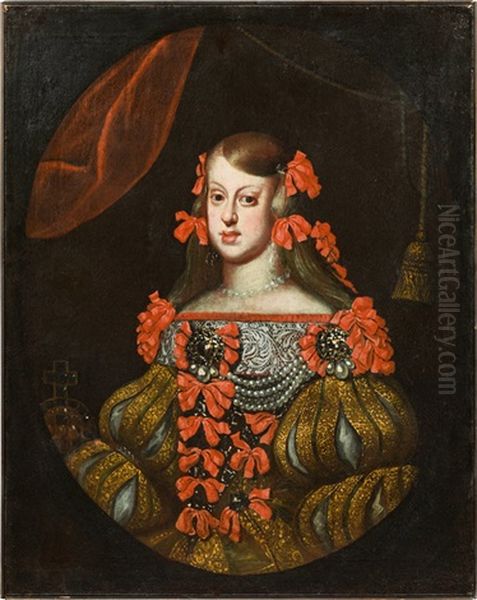Infanta Margarita Teresa (1651-1673) Oil Painting by Diego Rodriguez de Silva y Velazquez