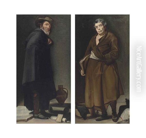 Menippus; And Aesop Oil Painting by Diego Rodriguez de Silva y Velazquez