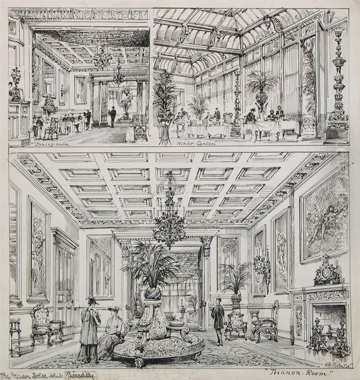 Study Of The Maison Doree Club Oil Painting by Henry William Brewer