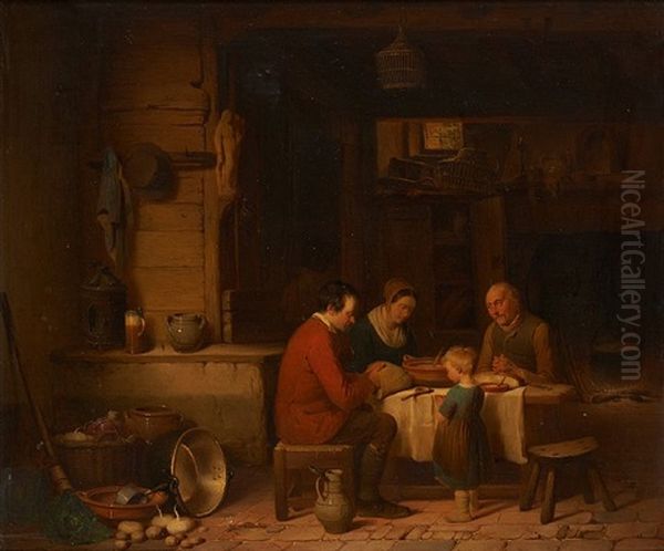 Le Benedicite Oil Painting by Charles Venneman