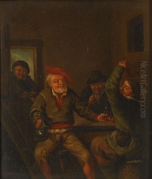 Scene De Cabaret Oil Painting by Charles Venneman