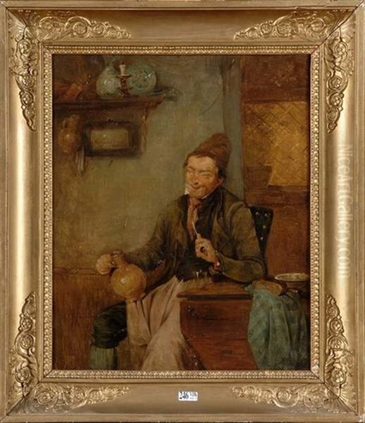 Fumeur A L'auberge Oil Painting by Charles Venneman