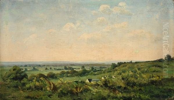 Bohemian Landscape Oil Painting by Albert Venus