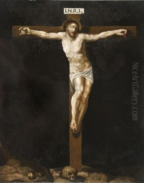 Christ En Croix Oil Painting by Marcello Venusti