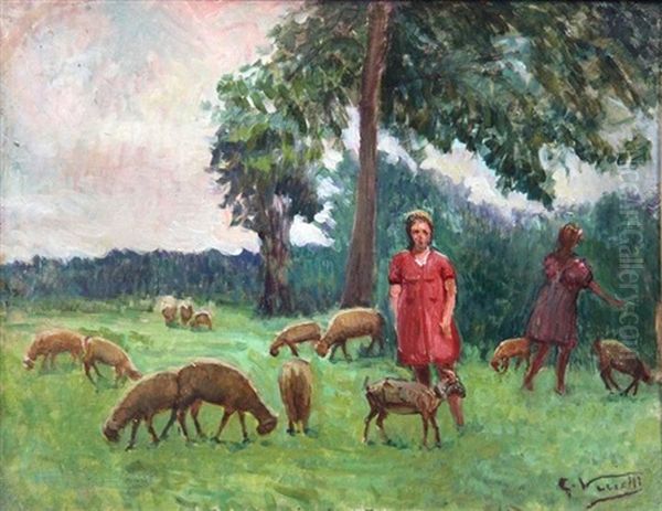 Pastorella Oil Painting by Giulio Romano Vercelli