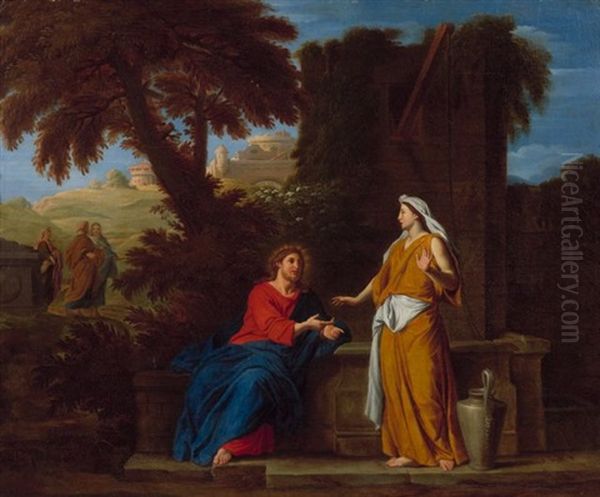 Le Christ Et La Samaritaine Oil Painting by Francois Verdier