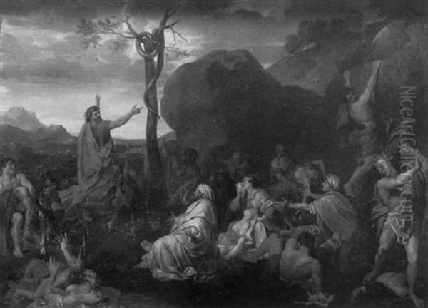 Moise Et Le Serpent D'airain Oil Painting by Francois Verdier