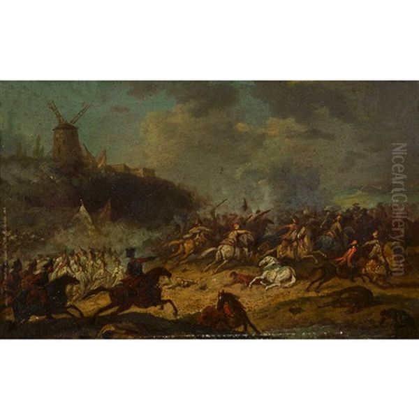 Reitergefecht Oil Painting by Jan Peeter Verdussen