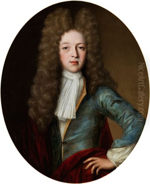 Portraitbildnis Eines Jungen Adeligen Oil Painting by Johannes or Jan Verelst