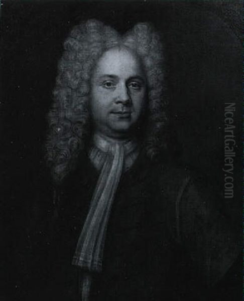 Bildnis Eines Herrn Mit Allongeperucke Oil Painting by Johannes or Jan Verelst