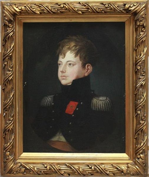 Junger Prinz In Uniform Oil Painting by Johann Jakob Christian Verflassen