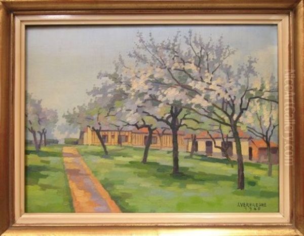 Le Clos Duval A Varengeville, France Oil Painting by Joseph Verhaeghe