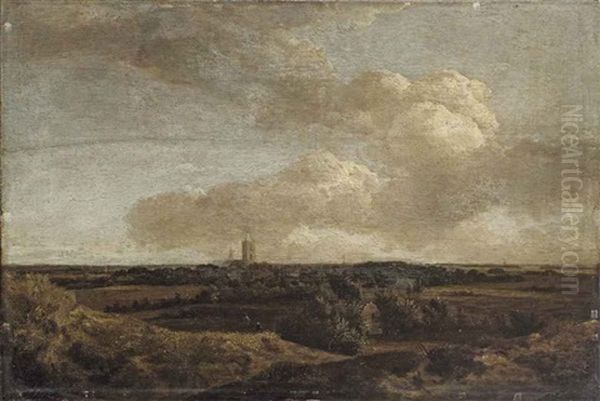 A Panoramic View Of Noordwijk Oil Painting by Jan The Younger Vermeer Van Haarlem