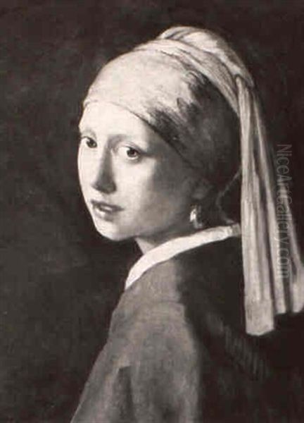 Lady With Turban Oil Painting by Jan Vermeer Van Delft