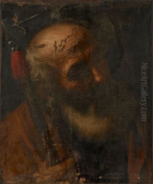 Saint Thaddee Oil Painting by Giuseppe Vermiglio