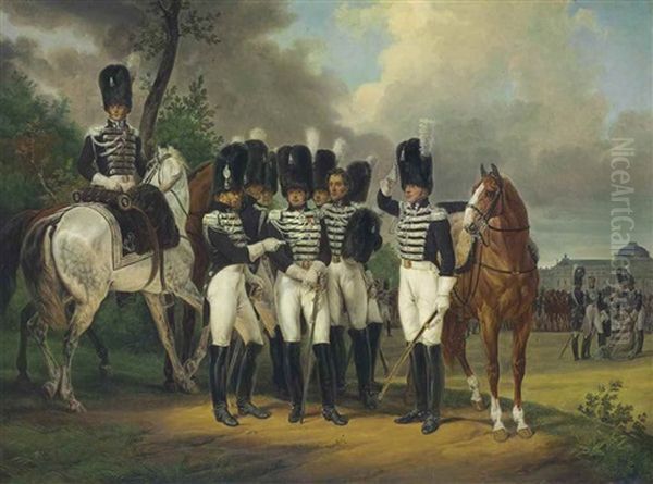 Portrait Of The General Marquis De Talhouet-roy Oil Painting by Horace Vernet