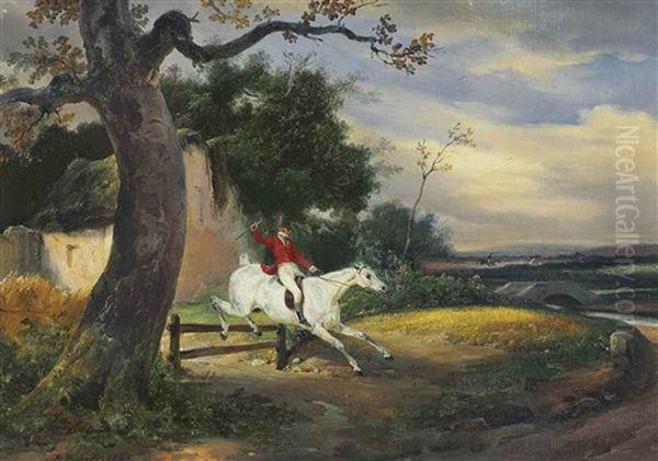 Over The Fence Oil Painting by Horace Vernet