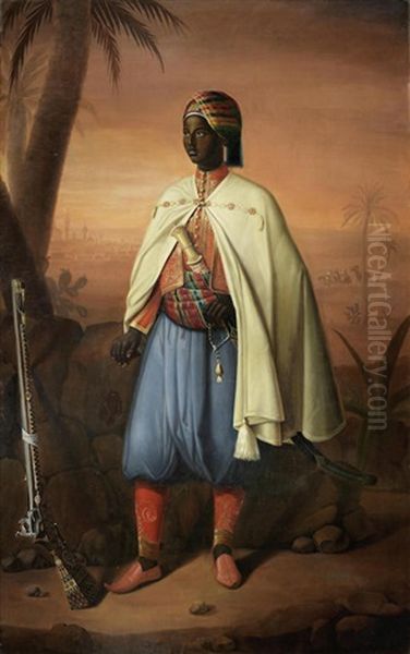 An Officer Of The Armee D'afrique Oil Painting by Horace Vernet