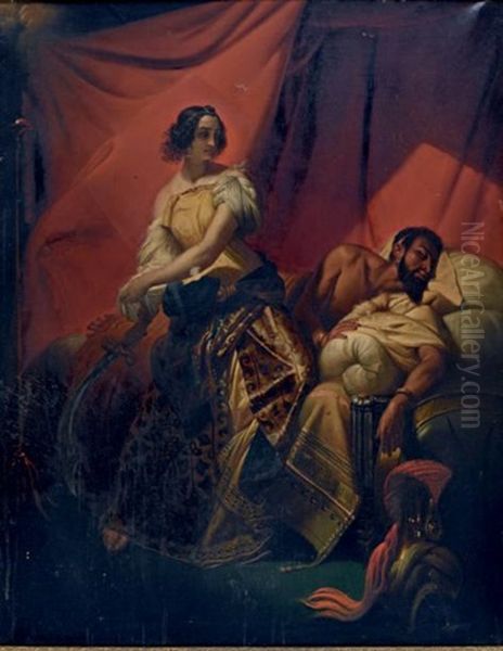 Judith Et Holopherne Oil Painting by Horace Vernet