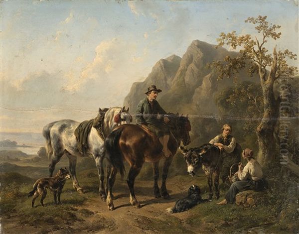 La Sosta Oil Painting by Wouter Verschuur