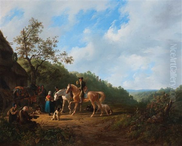 Good Wine Needs No Bush Oil Painting by Wouter Verschuur