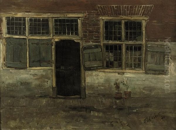 Hotel De Luis Aan De Ketting: Little Houses Oil Painting by Floris Verster