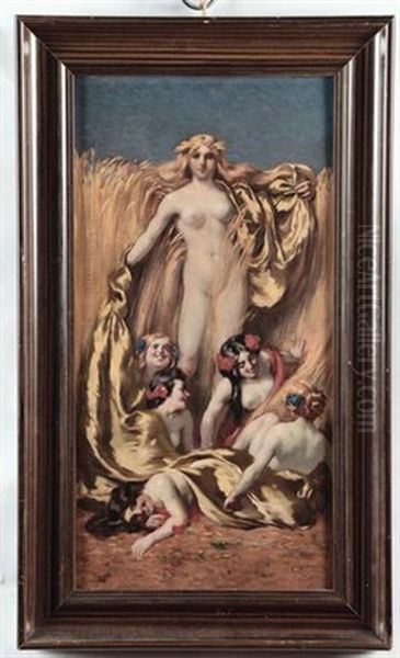 L'estate Oil Painting by Cesare Viazzi